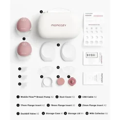 Momcozy - Bomba tira-leite dupla mãos livres Mobile Flow M9 Hot