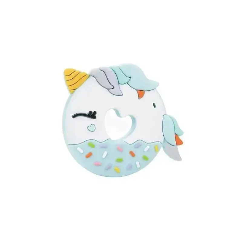 mordedor_de_silicone_loul_SKU07U0lDPr_0.webp Loulou LOLLIPOP Mordedor de silicone - Rosquinha de unicórnio azul Fashion