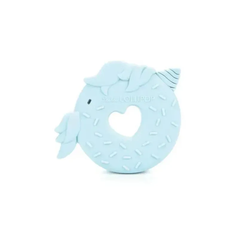 mordedor_de_silicone_loul_SKU07U0lDPr_1.webp Loulou LOLLIPOP Mordedor de silicone - Rosquinha de unicórnio azul Fashion