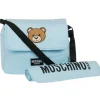 Moschino Baby - Diaper Bag With Changing Bear Logo Print, Light Blue Best