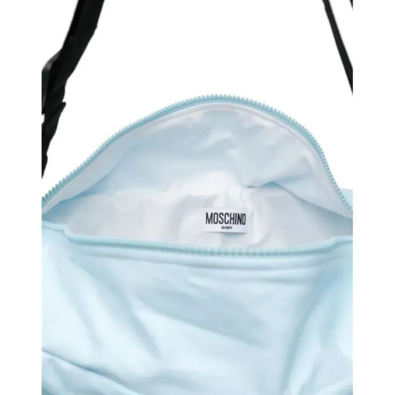 moschino_baby__diaper_bag_SKU2bVVkuXt_2.webp Moschino Baby - Diaper Bag With Changing Bear Logo Print, Light Blue Best