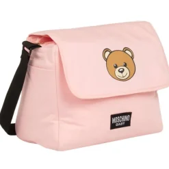 Moschino Baby - Diaper Bag With Changing Mt Bear Logo Print, Pink Sale