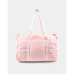 Moschino Baby - Logo Straps Diaper Bag With Changing Mat, Light Pink New