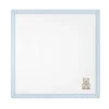 Moschino Baby - Popeline Striped Blanket With Bear Embroidery, Light Blue Fashion