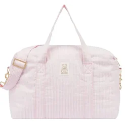 Moschino Baby - Striped Diaper Bag With Bear Patch Changing Mat Light Pink Clearance