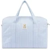 Moschino Baby - Striped Diaper Bag With Bear Patch Changing Mat Light Blue Online