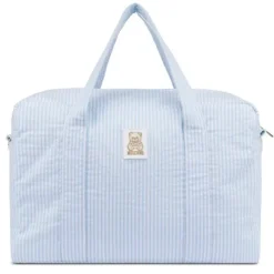 Moschino Baby - Striped Diaper Bag With Bear Patch Changing Mat Light Blue Online