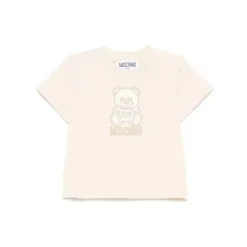 Moschino Baby - Unisex Short Sleeve Toned Tee With Bear Print, Beige New