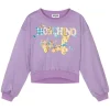 Moschino bebê - menina cropped com girafa, roxo Outlet