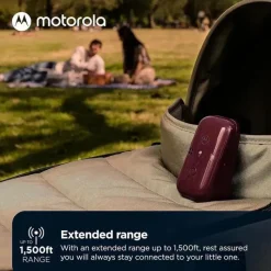 Motorola - Monitor de bebê portátil somente áudio com baterias recarregáveis Fashion
