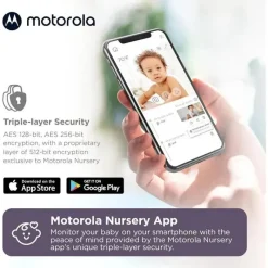 Motorola - Monitor de bebê PIP1510 Connect, monitor de bebê com vídeo WiFi Online
