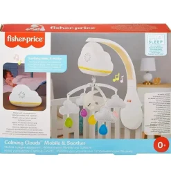 Fisher-Price Máquina de som para berçário de brinquedos para berço, chupeta, móvel, nuvens calmantes da Fisher Price Clearance