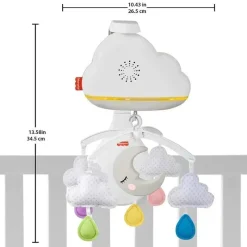 Fisher-Price Máquina de som para berçário de brinquedos para berço, chupeta, móvel, nuvens calmantes da Fisher Price Clearance