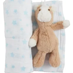 Mud Pie - Baby Boy Blue Star Swaddle & Rattle Set Best
