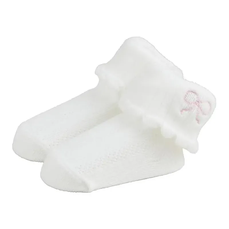 mud_pie__baby_girl_bow_fo_SKUGmeMLGoY_0.webp Mud Pie - Baby Girl Bow Foldover Socks 0/12M Outlet