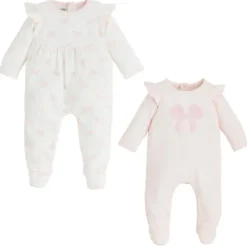 Mud Pie - Baby Girl Bow Print Sleeper New