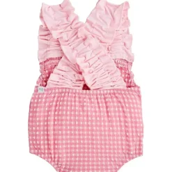 Mud Pie - Baby Girl Children's Pink Crinkle Check Best