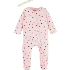 Mud Pie - Baby Girl Ladybug Sleeper & Headband Set Hot