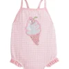 Mud Pie - Baby Girl Pink Check Ice Cream Swimsuit Discount