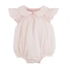 Mud Pie - Baby Girl Pink Collared Poplin Bubble Clearance