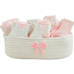 Mud Pie - Baby Pink Baby Socks, Bow Pink Online