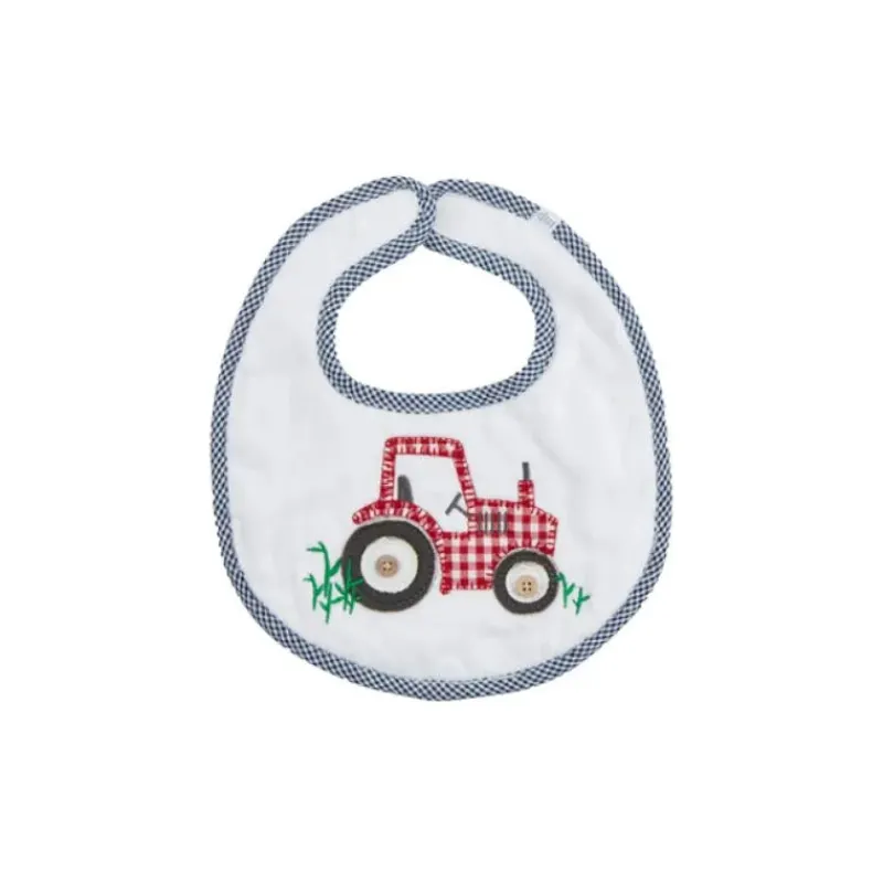 mud_pie__baby_unisex_red__SKU10YcIWIt_0.webp Mud Pie - Baby Unisex Red Tractor Bib Discount