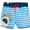 Mud Pie - Calção de banho com apliques de tubarão Fashion