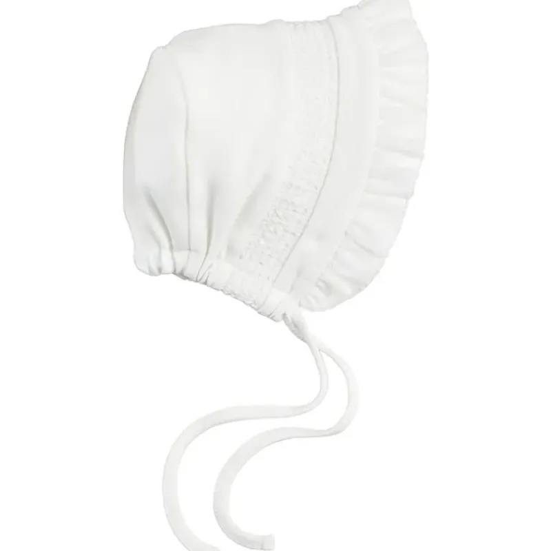 mud_pie__childrens_ivory__SKUTwMZFBzq_0.webp Mud Pie - Children's Ivory Smocked Bonnet Fashion