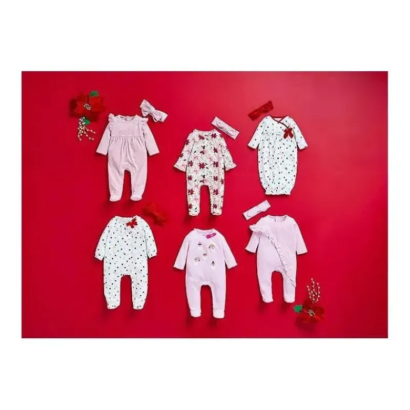 mud_pie__conjunto_de_dorm_SKU0EvgyaaF_1.webp Mud Pie - Conjunto de dormir e faixa de cabeça em veludo rosa Clearance