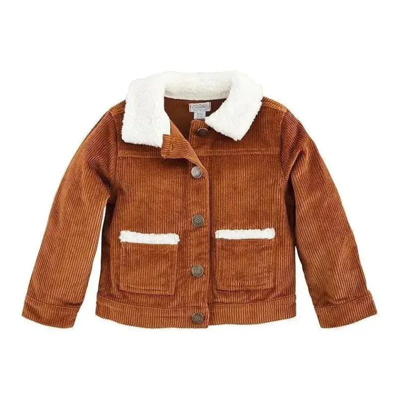 mud_pie__jaqueta_sherpa_c_SKULP6ueE2l_0.webp Mud Pie - Jaqueta Sherpa com cordão marrom bebê New