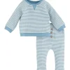 Mud Pie – Roupa unissex com listras azuis bebê, 3 a 6 meses Online