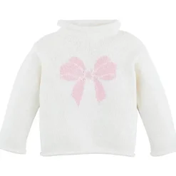 Mud Pie - Suéter infantil com gola redonda e laço, 24 meses - 3T Fashion