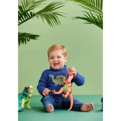 Mud Pie - Suéter infantil Dino Rollneck, 4T-5T Hot