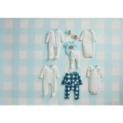 Mud Pie - Vestido Hello World Azul, 0/3M Clearance