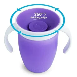 Munchkin - 2 Pk Miracle 360° Trainer Cup, Rosa/Roxo Fashion