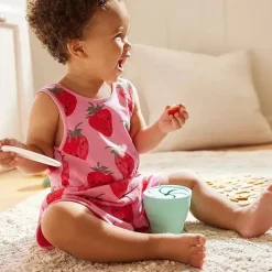 Munchkin - C'est Silicone! Apanhador de lanches dobrável com tampa, hortelã Best