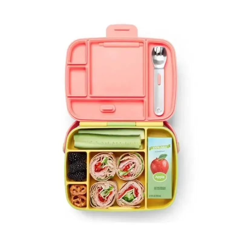 munchkin__lancheira_bento_SKUVLZlU5A0_1.webp Munchkin - Lancheira Bento com Utensílios de Aço Inoxidável (Amarelo e Rosa) Clearance
