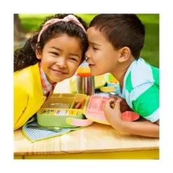 Munchkin - Lancheira Bento com Utensílios de Aço Inoxidável (Amarelo e Rosa) Clearance