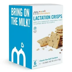Munchkin - Milkmakers Lactation Crisps para mães que amamentam, amamentam e bombeiam, sem glúten e feno-grego, sal marinho Discount