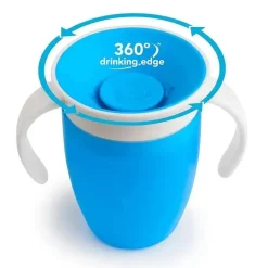 Munchkin - 2Pk Miracle 360° Trainer Cup, Azul/Verde Best