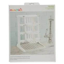 Munchkin - Rack de secagem de garrafas vertical para economia de espaço seco e arrumado para mamadeiras e acessórios, branco Fashion