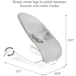 Munchkin - Spring 2 em 1 Baby Bouncer and Rocker, Portátil, Leve e Compacto com 3 Posições de Reclinação Hot