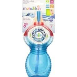 Munchkin Click Lock Flip Straw Cup, 9 oz. 1Pk (Variedade) Fashion