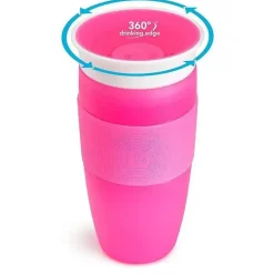 Munchkin Miracle 360 ​​Sippy Cup 14 onças, rosa ou roxo (cores sortidas) - 1 unidade Best