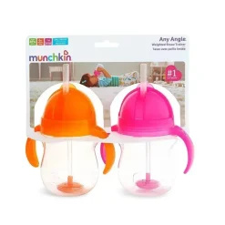 Munchkin Qualquer ângulo wt. Straw Trainer 2 Pk (Laranja e Rosa ou Azul e Verde) Online