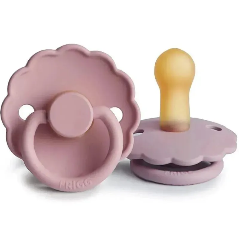 mushie___unidades_de_chup_SKUtcksFDHu_0.webp Mushie - 2 unidades de chupeta de borracha natural Frigg Daisy, rosa bebê/lilás suave, 6/18M New