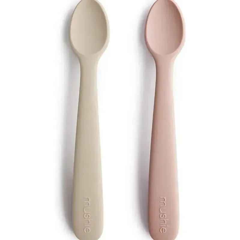 mushie___unidades_de_colh_SKUCVilPCRb_0.webp Mushie - 2 unidades de colheres de alimentação de silicone, blush/areia movediça Hot