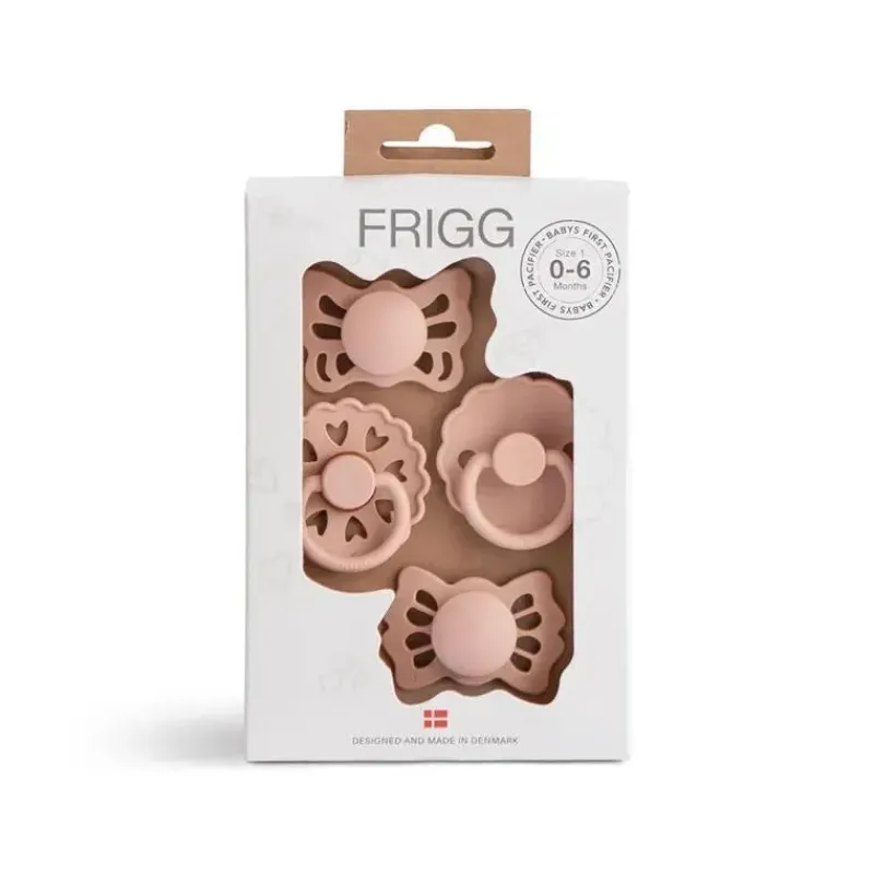 mushie__a_primeira_chupet_SKUfkbKEheL_0.webp Mushie - a primeira chupeta do bebê Frigg? Conjunto, Pacote de 4 Coração Floral, Sem BPA, 0 a 6 Meses, Blush Best