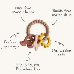 Mushie - Anel de dentição natural de silicone Fashion
