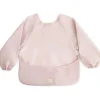 Mushie – Babador de bebê de manga comprida, tecido impermeável, ajuste ajustável para idades de 6 a 24 meses, blush Online